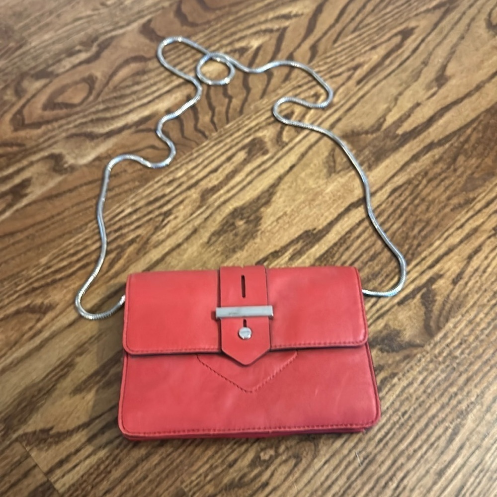 Milly crossbody red leather purse